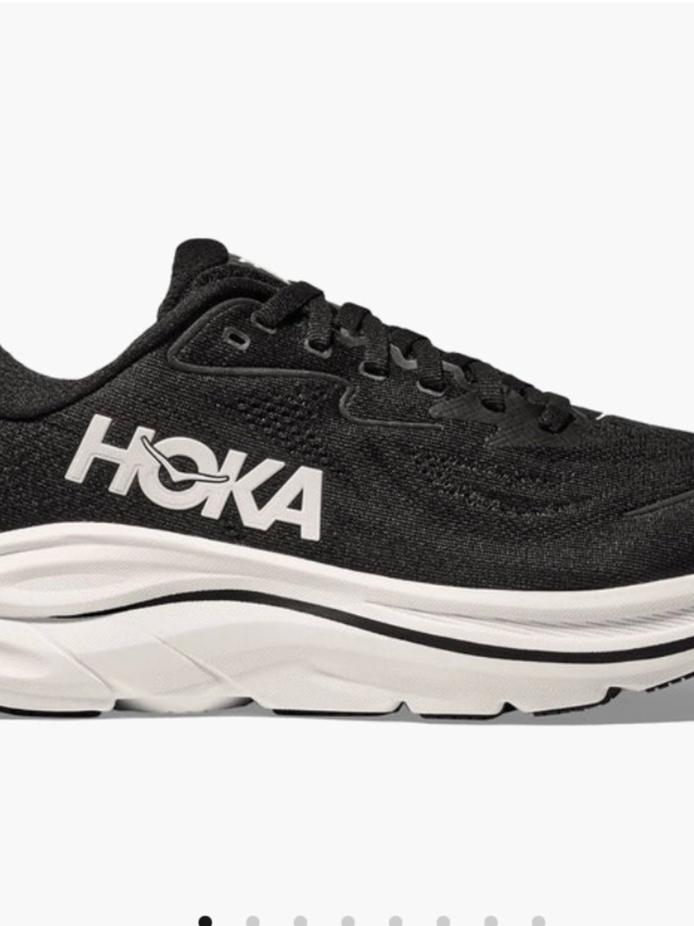 Hoka Clifton 10 Black and White Everyday Running Shoe size 10